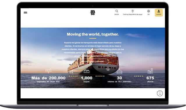 Solución digital desarrollada para MSC