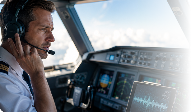 Piloto y controlador aéreo